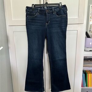 DARKMid-Rise Dark Wash Boot Jeans